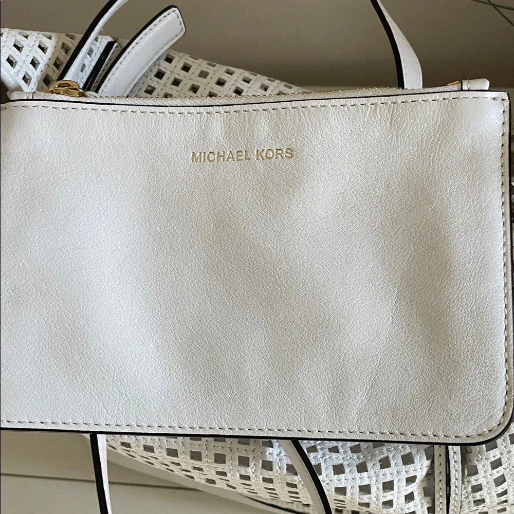 Michael Kors Perforated White Tote